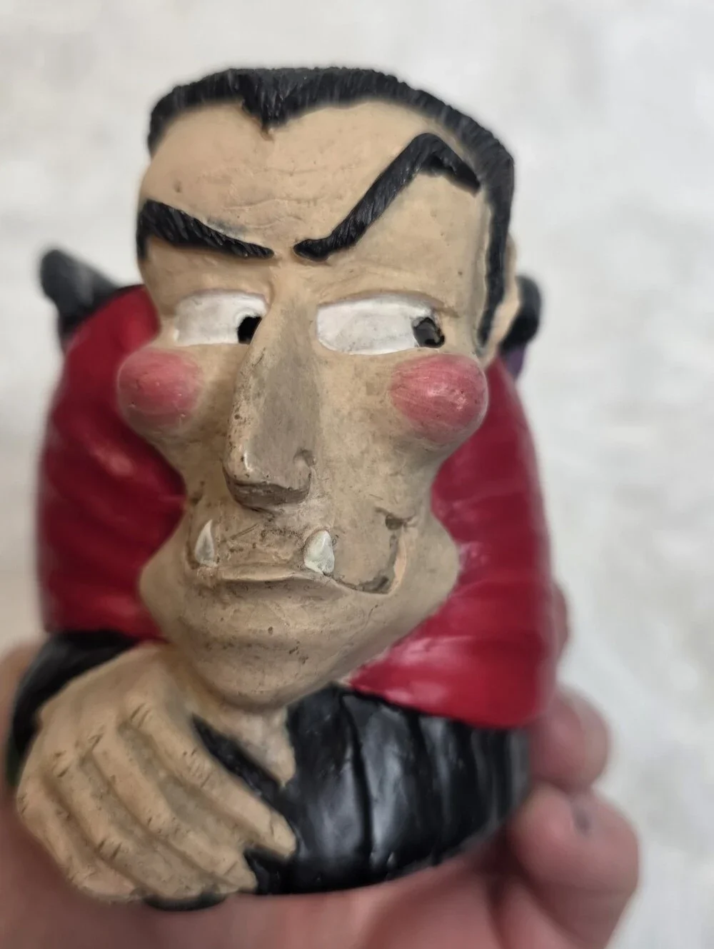 Vintage Vampire And Bat Halloween Tealight Candle Holder.